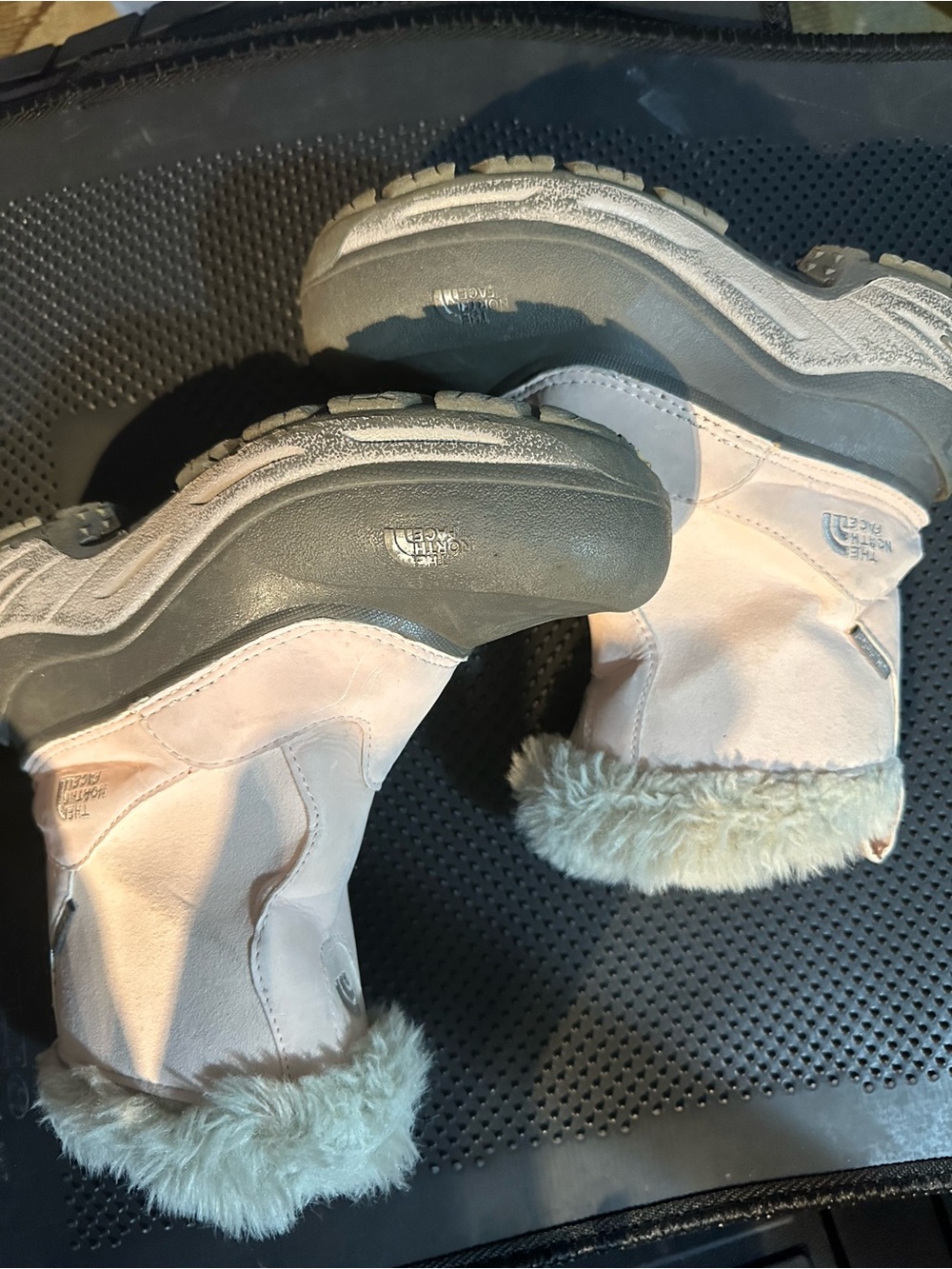 The North Face Kids Light Pink Faux Fur Winter Boots